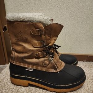 Kamik Tan and Black Insulated Boots